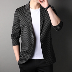 Y4308钱塘2020-2中年男士商务休闲百搭简约春秋薄款西服P117，男装西服，钱塘207-2