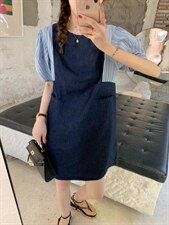 牛仔连衣裙，女装连衣裙，肆尔