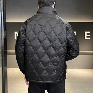 2025冬季新款立领菱形加厚休闲棉服保暖棉衣修身外套M8906-P150图片