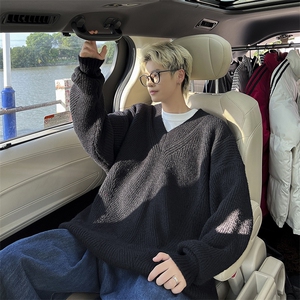 B357P50秋装男装毛衣打底衫时尚宽松男装V领图片