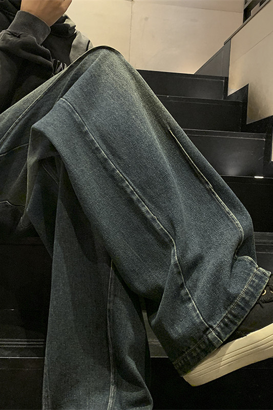 新款打褶牛仔裤XZ604-KN20-P65控78,男装牛仔裤,星座604
