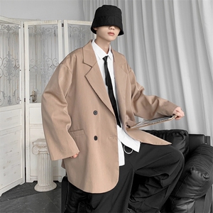 20年秋冬新款大码双排扣格纹休闲便西外套DS-B293-F757-P85图片
