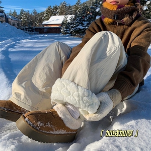 网图外穿棉裤北极绒超厚裤子防水防风漠河防寒裤 A025-WK1062-P58,男装棉裤,电商A025