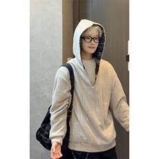 小众美版文艺风简约上衣外套韩系针织纹理连帽卫衣HY900TP45控88，女装短外套，电商A102B
