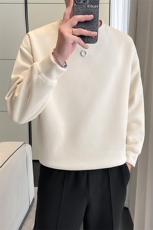 轻熟风~2025春季新款重磅麂皮绒纯色卫衣W011/P45，男装卫衣，电商B331