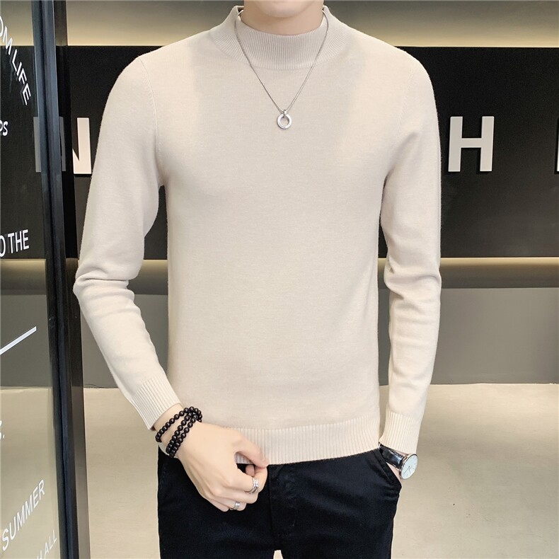 12色纯色毛衣打底衫男秋冬内搭半高领修身针织衫M602特p35,男装针织衫/毛衣,电商D303