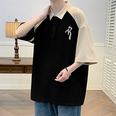 夏上新青少年时尚潮牌半袖T恤刺绣翻领Polo衫男女625-P35控价58，男装Polo衫，电商A441-1