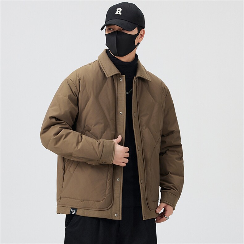口罩风新标90白鸭绒2025潮流时尚拼接羽绒服男YR6062-P200,男装羽绒服,电商D240-242