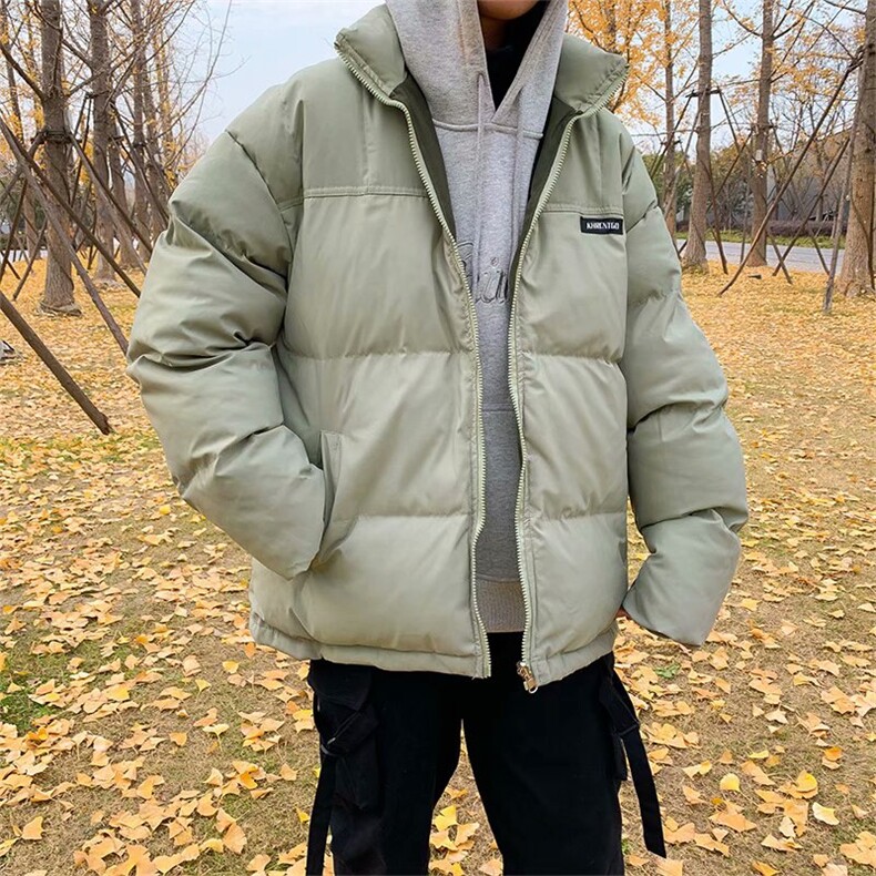 港风两面穿棉衣冬款日系潮宽松棉服加厚外套立领痞面包服M03图片