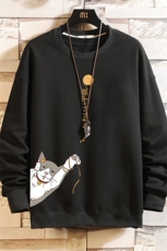 S6013-P35春季圆领卫衣男大码韩版宽松长袖外套男砖墙挂拍，男装卫衣，电商A040A
