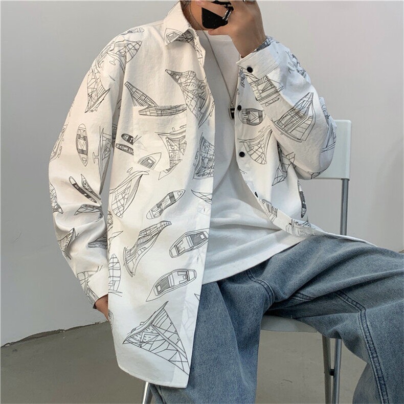 春夏薄款长袖衬衫韩版盐系衬衣/CY21/特P30现货,男装衬衫,电商D325
