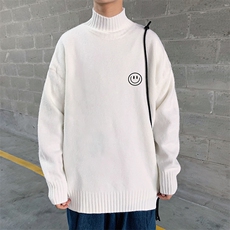 M18224-P45加绒款-P65半高领毛衣男士大码针织衫男毛线衣男，男装针织衫/毛衣，电商A040