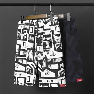 M-8XL男大码冰丝弹力5分裤短裤5032-1_6806(M-5XLP30 6XL-8XLP35)图片