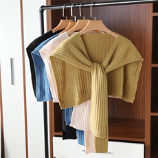 羊毛披肩女士秋冬季针披肩保暖洋气毛线披肩，披肩，九月九羊绒