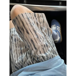 美式扎染运动短裤男夏季冰丝透气宽松五分裤子夏威夷海边篮球中裤图片