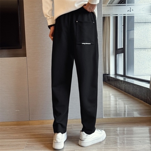 K84601 常规P58 88 加绒P68 98 店主风小伙风弯刀休闲裤图片