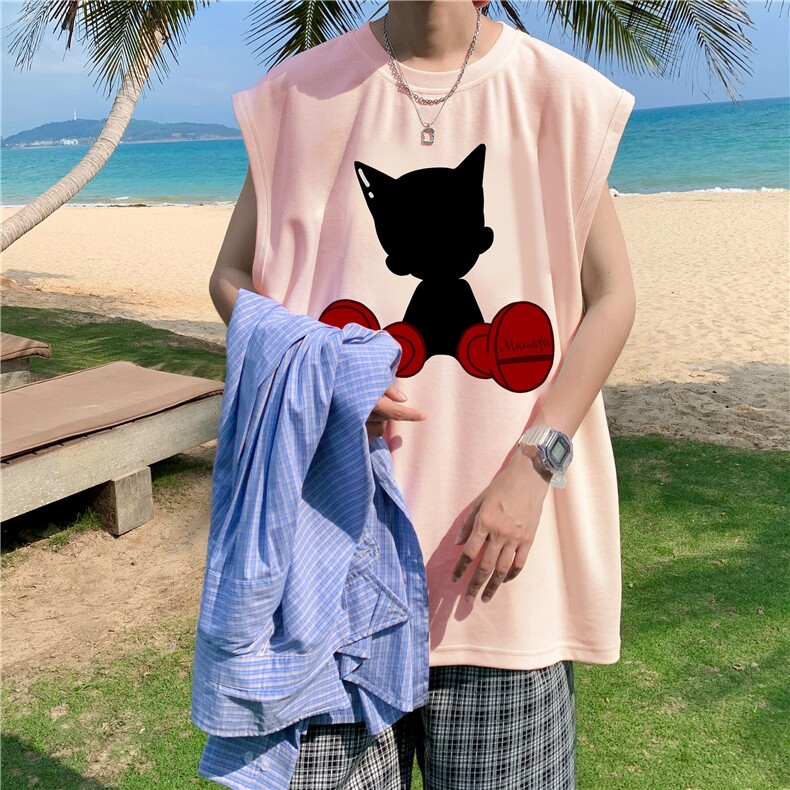 量大图低自动【有货】纯棉背心HD019-1-BX2510-P20，男装背心/马甲，电商019-1