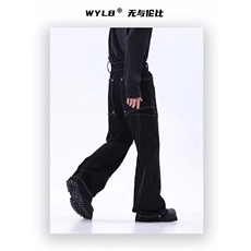 W9676-P68网图现货新款美式复古明线设计直筒牛仔裤，男装牛仔裤，星座1608-2