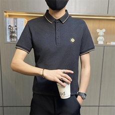 PL053-P45社会小伙夏季短袖t恤男百搭休闲Polo衫修身潮流翻领，男装Polo衫，电商D310B