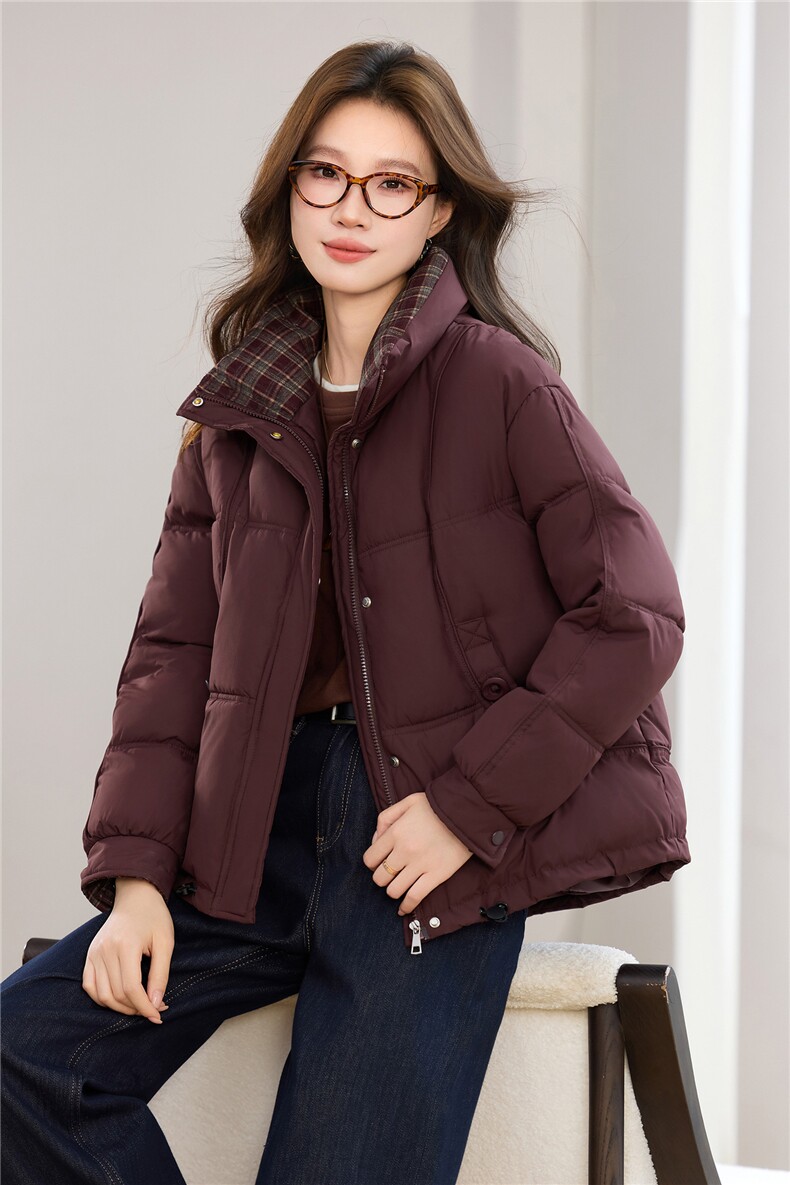 现货2025冬季新款休闲时尚无帽女士加厚加棉保暖棉服,女装棉衣/棉服,木子恋