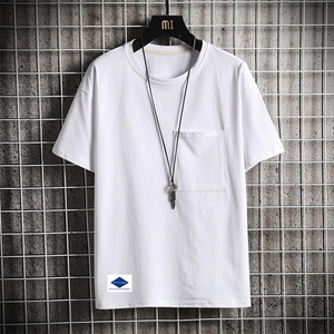 DX24061-P25大口袋百搭短袖t恤男大码半袖体恤上衣服