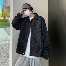 美式复古外套小众豹纹炸街ins上衣初秋工装夹克男潮牌W1607-P65，男装夹克，星座512-2