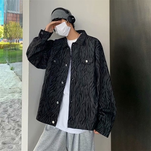 美式复古外套小众豹纹炸街ins上衣初秋工装夹克男潮牌 W1607-P65图片