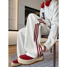 有货。三条杠卫裤男裤子直筒运动休闲长裤K6892-P36，男装休闲裤，星座412-3