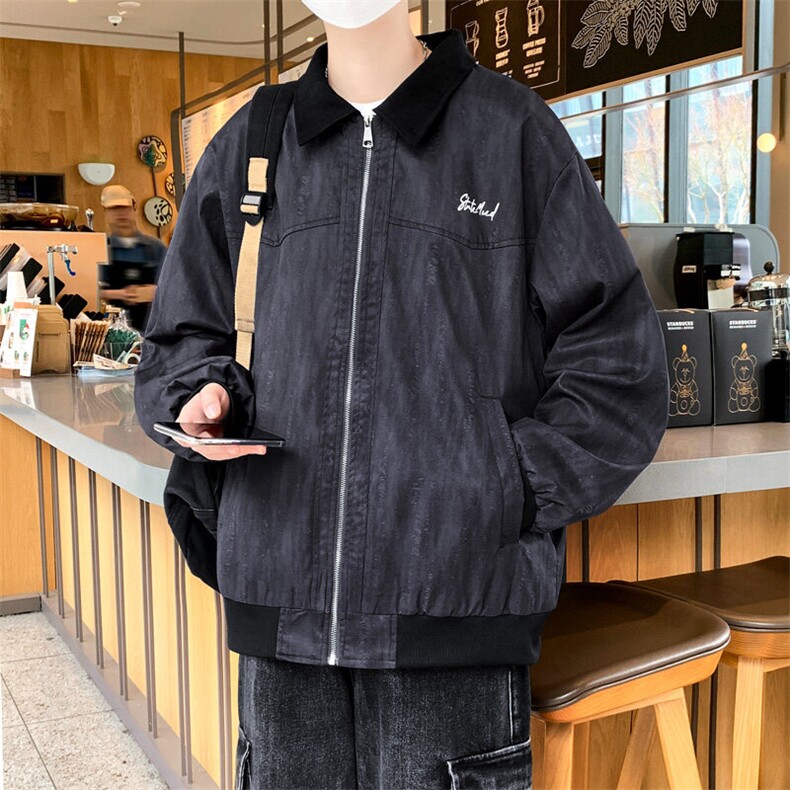 春季新款大码扎染印花外套春秋痞帅休闲夹克A436-JK2589-P70,男装夹克,电商A436