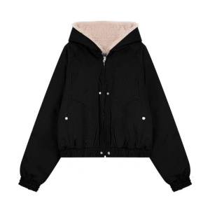 【高质量】座山雕短款cleanfit加厚情侣毛领棉衣外套G803P110网图图片