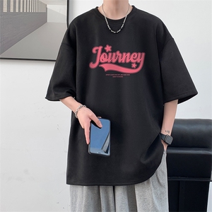 麂皮绒短袖t恤男大码半袖男 酒店风 JD82372-P25图片