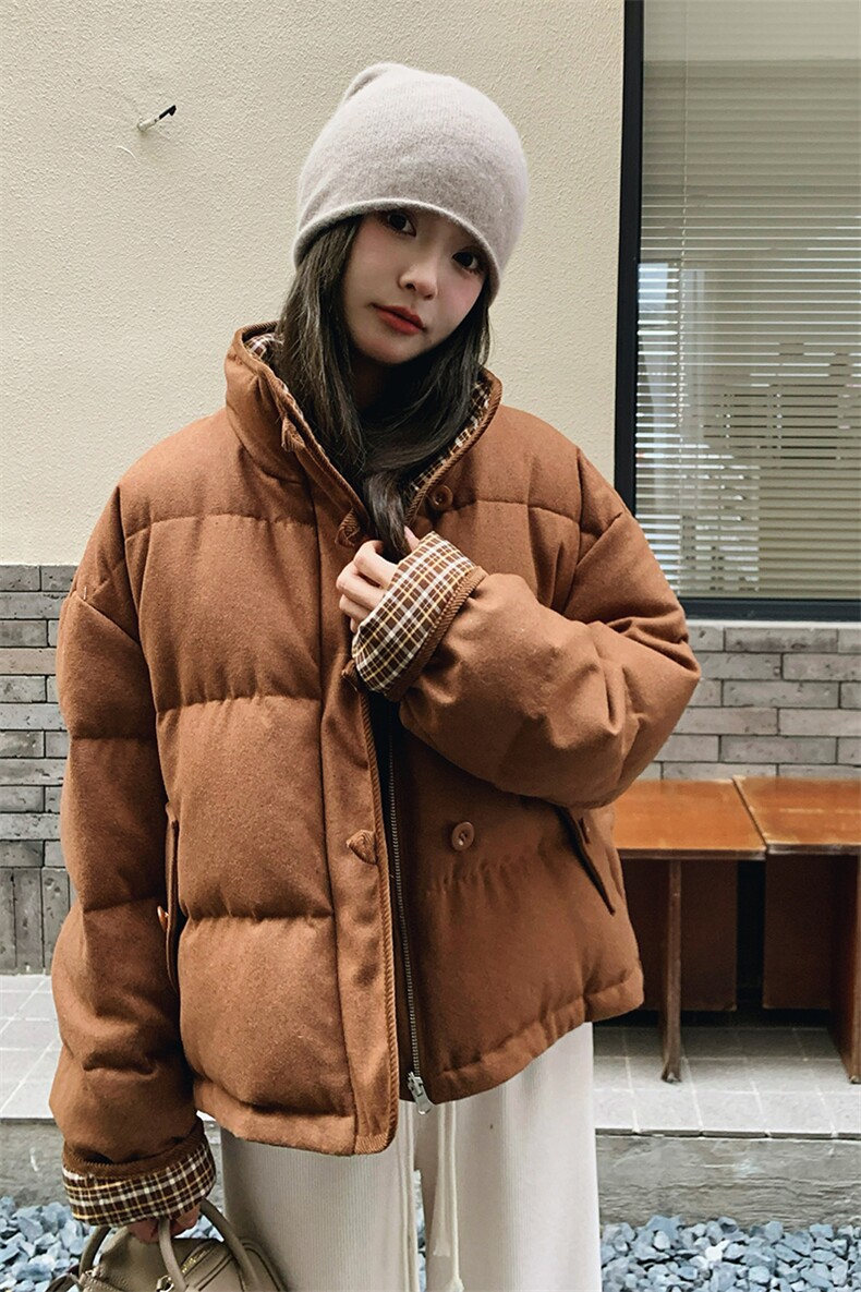 2025冬季新款羽绒服两面穿外套时尚休闲203-8826-P325-K418,女装羽绒服,帛锦泉