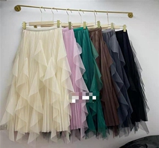 冬季半裙，裤子，女装半身裙，浪漫流纱