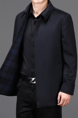 2023新款羊毛夹克上衣男秋冬季中年爸爸秋装外套HM8902-P330，男装夹克，电商B212（原钱塘6029）