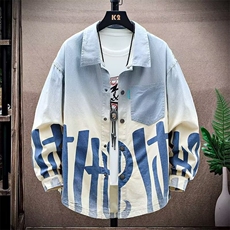 1506-1/C4331/P43新款衬衫男宽松小众设计感上衣男生潮流百搭休闲，男装衬衫，星座1506-1