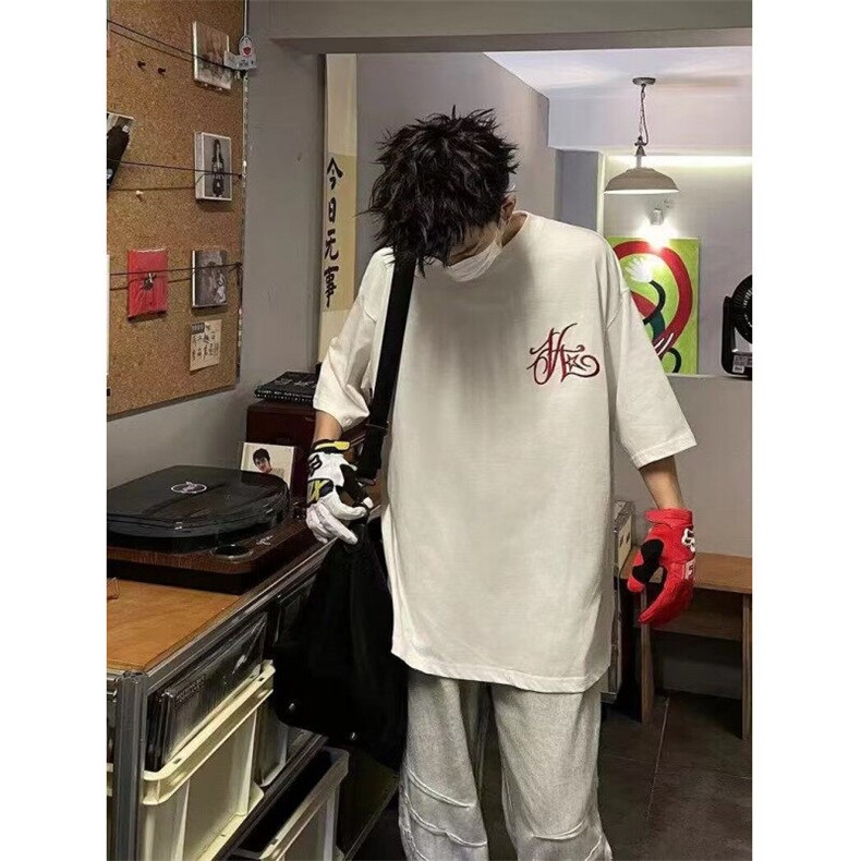 网络图现货高品质刺绣款T恤RC8009-P55,男装T恤,星座1005-4