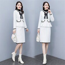 2025春秋新款小香风套装女高级感气质名媛短外套半身裙套裙两件套，女装套装/套裙，尚洛菲