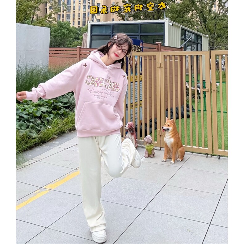 5681-P57新款甜美百搭纯棉华棉复合休闲宽松卫衣加绒,男装卫衣,星座617A-2