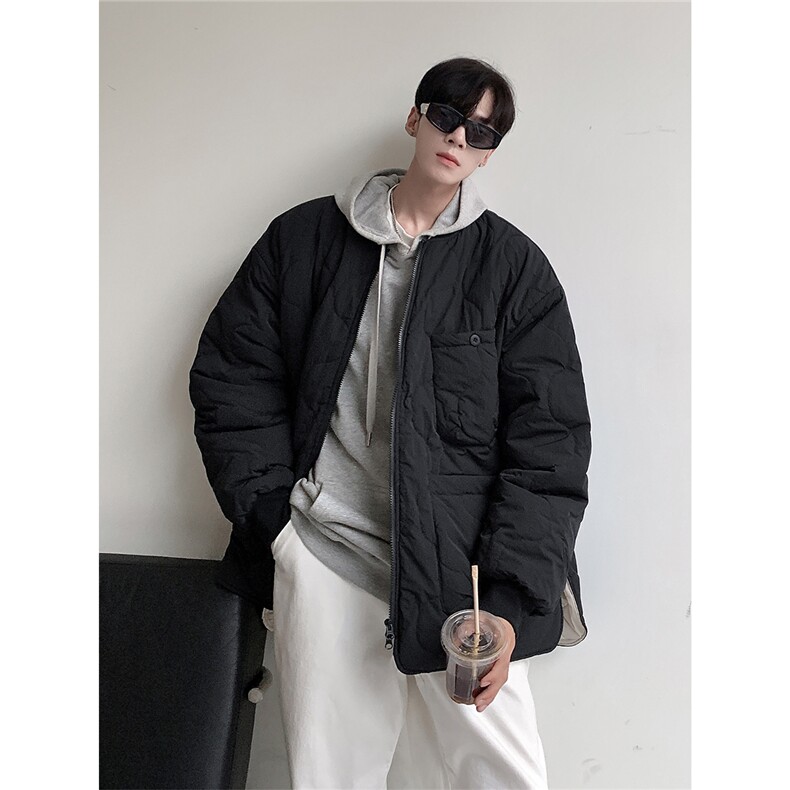 港风葫芦燕尾服大口袋设计加绒双侧开叉棉衣男MY770104P135控168，男装棉衣，星座227-7