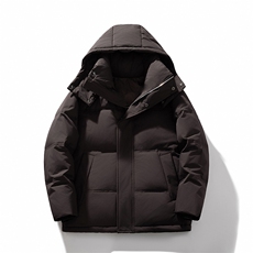 羽绒服男冬季新款港风连帽白鸭绒情侣外套YR922-P160(控价208元，男装羽绒服，星座214-3