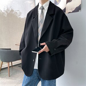 秋季小西装西服外套男ins上衣英伦单西宽松休闲A071-X06-P85，男装西服，电商A071