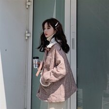 上架即卖现货2021新款羊羔毛拼毛呢外套，女装毛呢外套，浙宝088