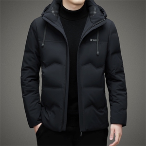 冬季新款可脱卸帽羽绒服加厚保暖男士上衣中年商务休闲外套爸爸装图片