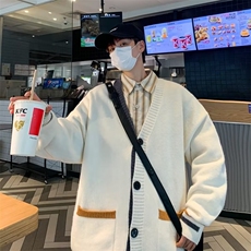 圆领毛衣男港味2023秋季复古日系针织衫M2206P55，男装针织衫/毛衣，星座1116-2