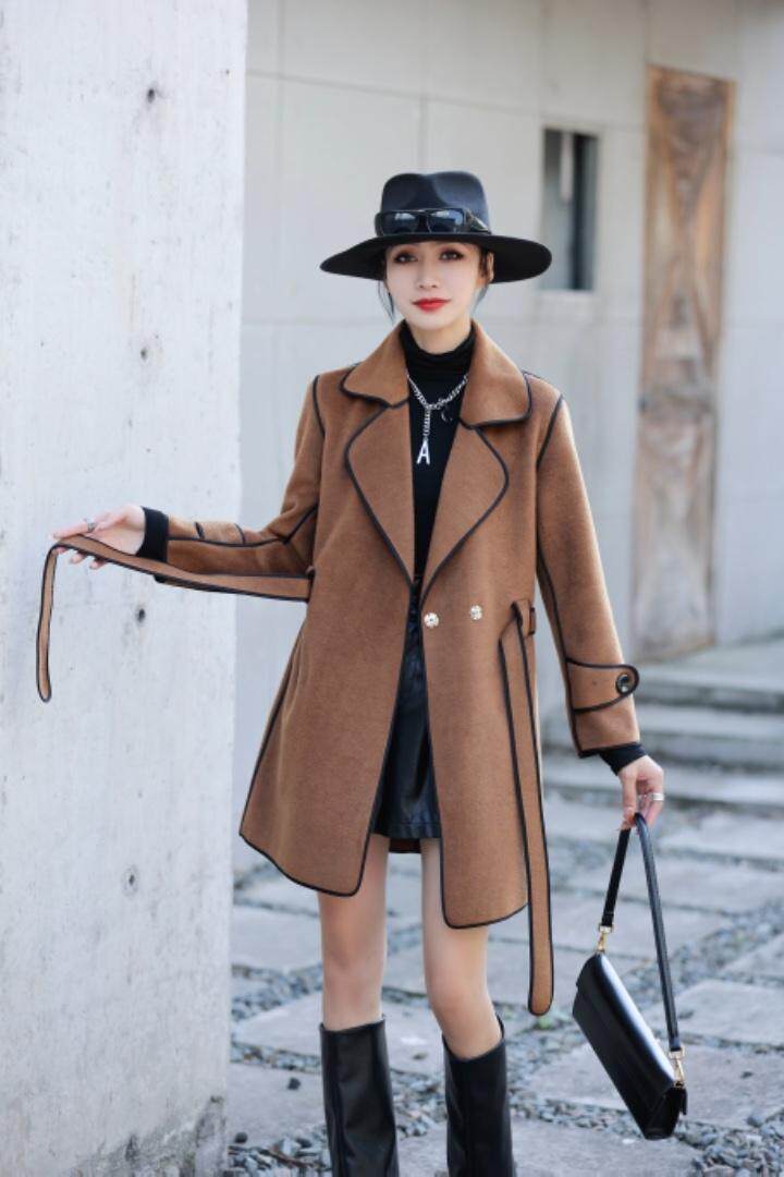 文秀家现货31款双面羊绒修身外套中长款M---XXL，其它，陆氏青云