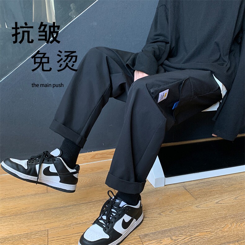 2021九分裤男潮流宽松运动休闲裤直筒工装裤  5106-特批30图片