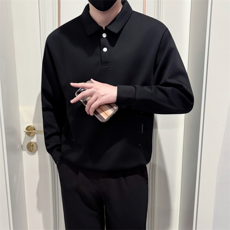 B340WY77076P6898店主风小伙风高品质痞帅翻领卫衣,男装卫衣,电商B340