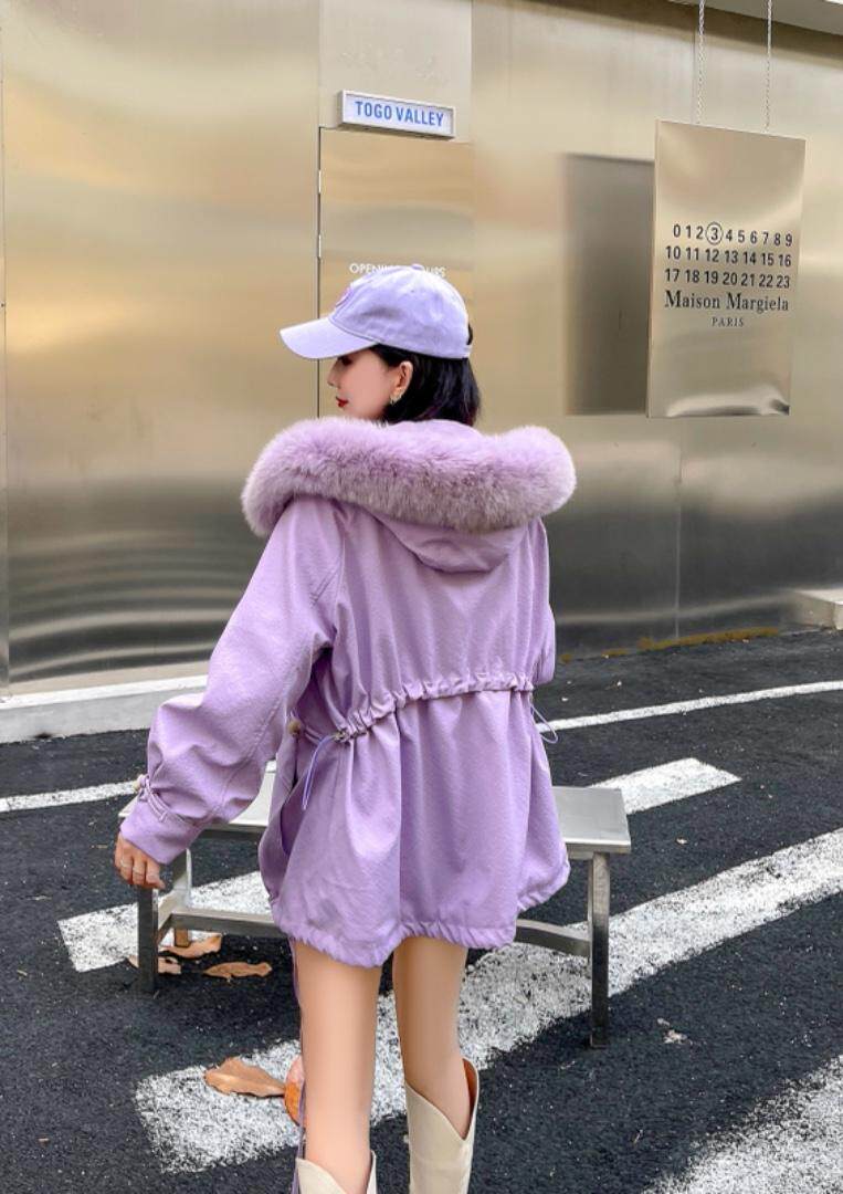 狐狸毛派克服，其它，贻思茗