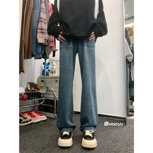 XZ616 秋冬季新款宽松百搭纯色休闲牛仔裤 TY971 P45控58图片