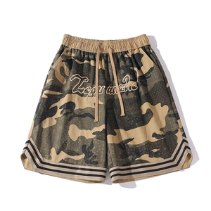 2023 夏季新款 无影墙大码美式复古迷彩运动短裤M-5X HK23158-P55图片